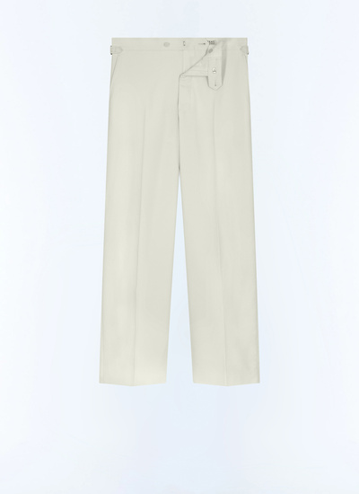 Men's white, ecru main fabric: 100% virgin woolwaistband lining: 58% polyester, 42% cottonleg lining: 100% cottonpocket lining: 58% polyester, 42% cotton trousers Fursac - P3LUKY-GV48-A002
