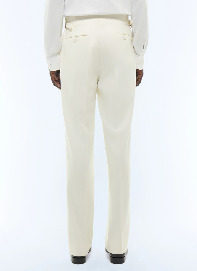 Men's main fabric: 100% virgin woolwaistband lining: 58% polyester, 42% cottonleg lining: 100% cottonpocket lining: 58% polyester, 42% cotton trousers Fursac - P3LUKY-GV48-A002