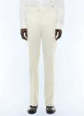 Wide-leg virgin wool tuxedo trousers - P3LUKY-GV48-A002