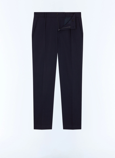 Men's blue, navy blue main fabric: 88% virgin wool, 12% polyamidelining: 90% polyester, 10% cotton trousers Fursac - P3LOGR-LX01-D030