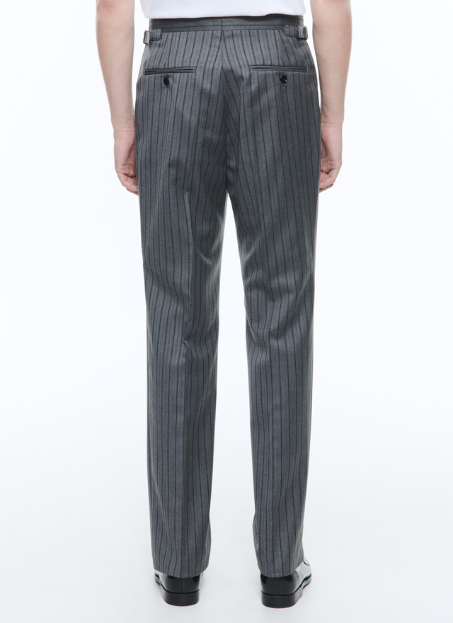 Men's ash grey trousers Fursac - P3DOHA-VP04-B024