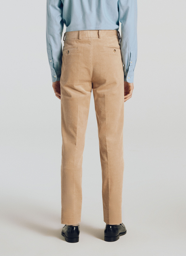 Men's beige, ecru corduroy trousers Fursac - 21HP3TUTO-TX03/04