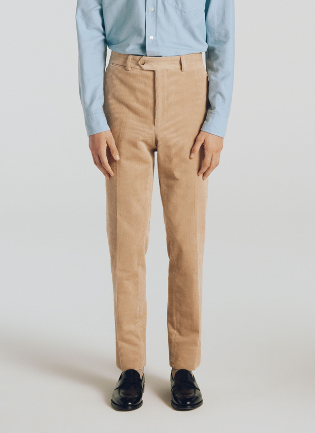 Men's trousers beige corduroy Fursac - 21HP3TUTO-TX03/04