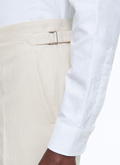 Linen and certified cotton trousers - P3AXIN-DX03-A005