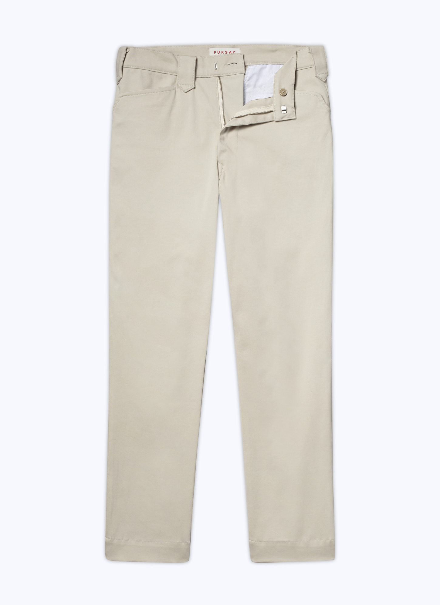 Men's trousers beige cotton satin Fursac - P3BAMM-BX11-06