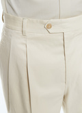 Beige cotton gabardine trousers - P3BOXA-BX03-03