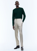 Slim fit pants in wool twill - P3EXIN-EP05-A008