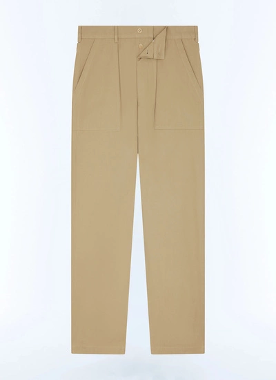 Men's beige, ecru cotton serge trousers Fursac - P3FAGO-FP03-A008
