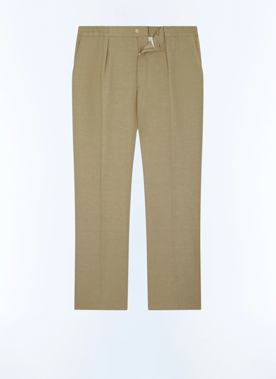 Men's cotton and linen canvas trousers Fursac - P3FVOK-FP18-A008