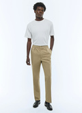 Elasticated cotton and linen pants - P3FVOK-FP18-A008