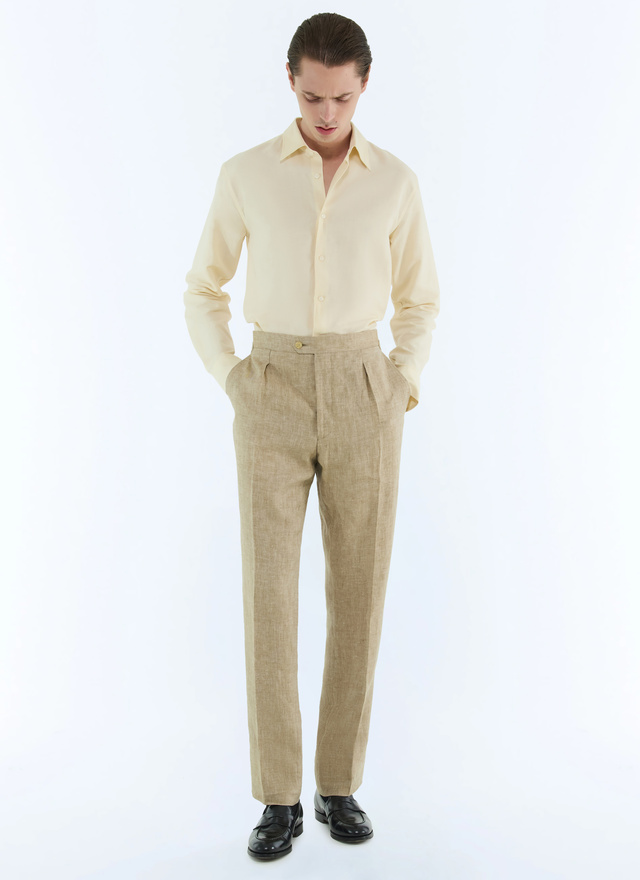 Men's beige trousers Fursac - P3FASA-FX07-A008