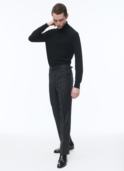 Men's black trousers Fursac - P3VEKO-CP07-B020