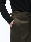 Flecked wool fitted trousers - P3AXIN-CX28-H016