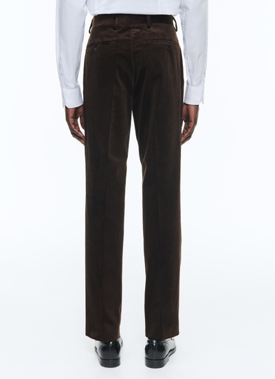 Men's brown trousers Fursac - P3BATE-CP60-G018