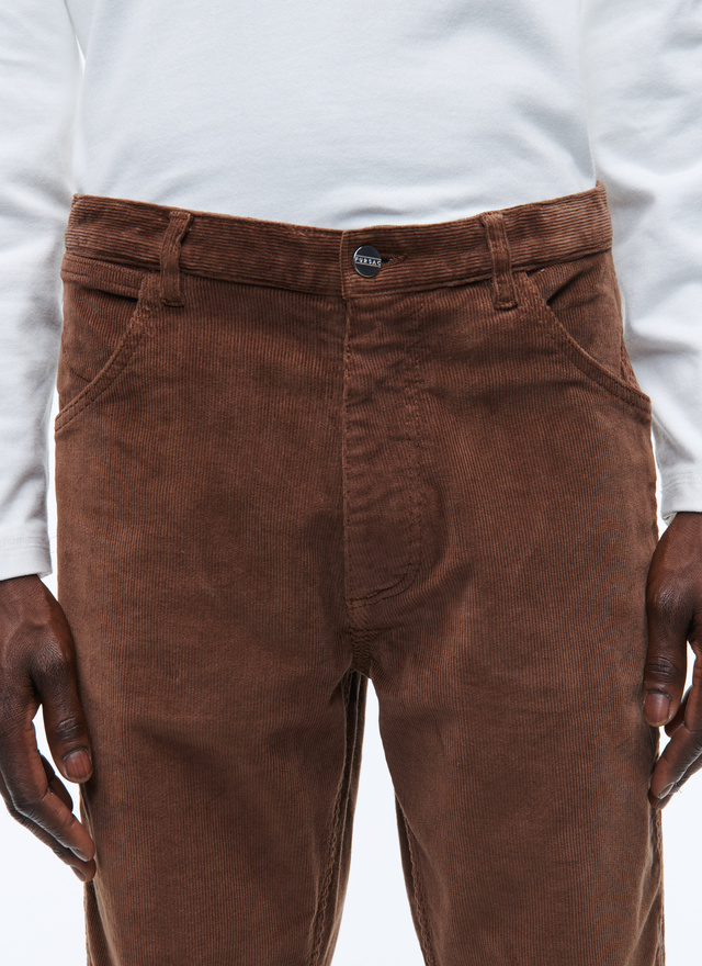 Men's brown trousers Fursac - P3VLAP-TP22-18