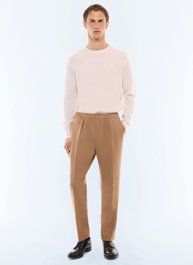 Men's trousers camel main fabric: 100% virgin woolleg lining: 100% polyesterpocket lining: 65% polyester, 35% cotton Fursac - P3CVOK-LC14-A011