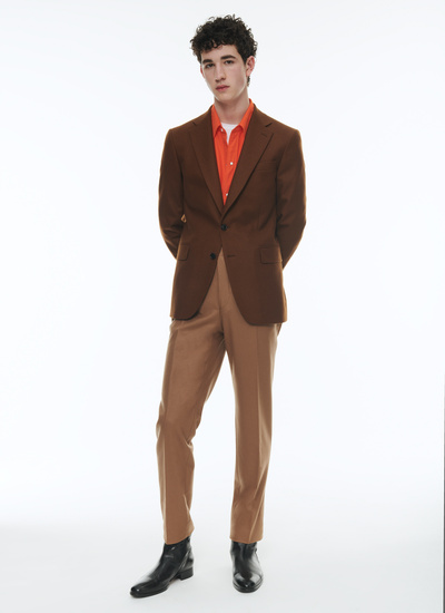 Men's caramel trousers Fursac - P3AXIN-CX21-G011