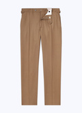 Wool flannel fitted trousers - P3AXIN-CX21-G011
