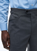 Charcoal grey wool canvas trousers - 22EP3VEKO-VP02/24