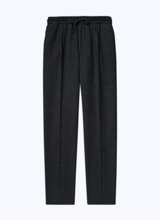 Men's grey basket weaved virgin wool trousers Fursac - 22HP3VOKY-AX03/21