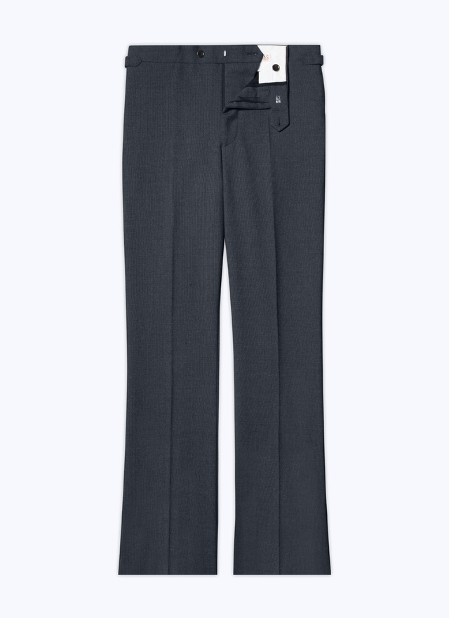 Men's grey virgin wool canvas trousers Fursac - P3DOTT-AV06-B024