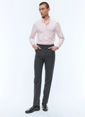 Grey fresco wool canvas trousers - P3VEKO-BC19-24