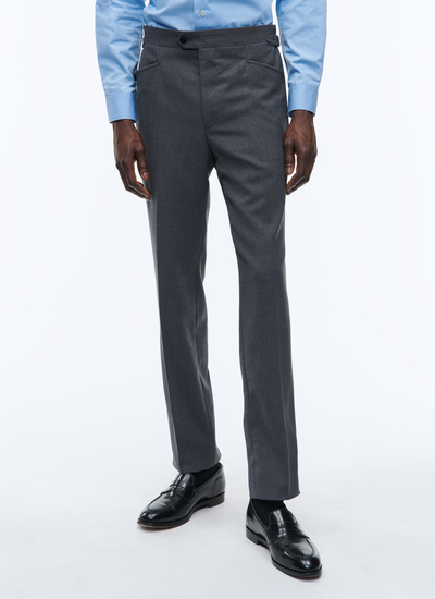 Men's trousers charcoal grey virgin wool Fursac - P3VEKO-VP02-24