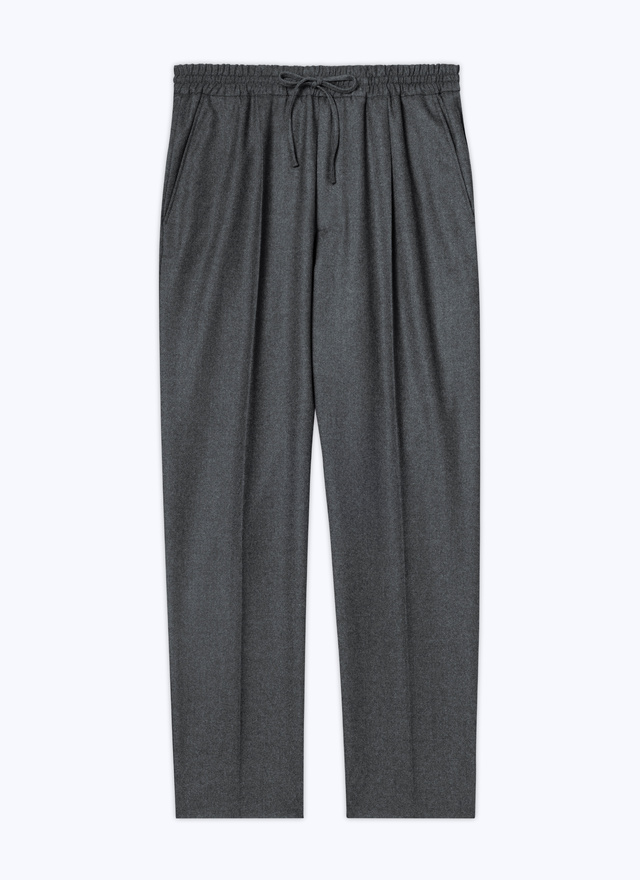 Men's grey blended wool flannel trousers Fursac - P3VOKY-OC55-22