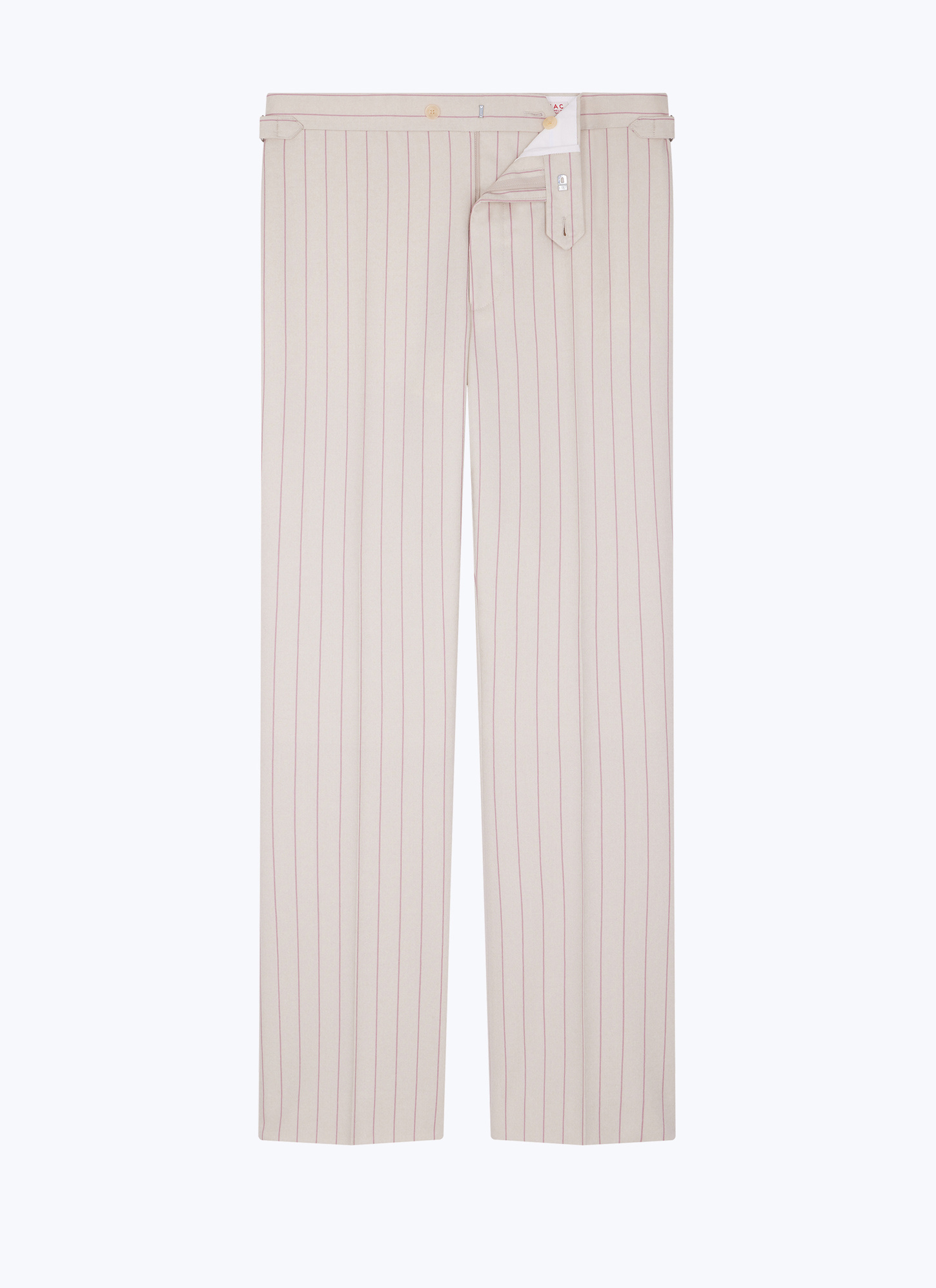 Men's white, ecru virgin wool flannel trousers Fursac - P3DOTT-EC10-A002