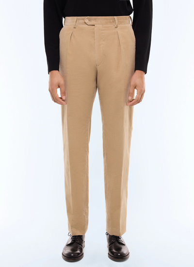 Men's trousers green certified corduroy Fursac - P3GALO-GX41-A008