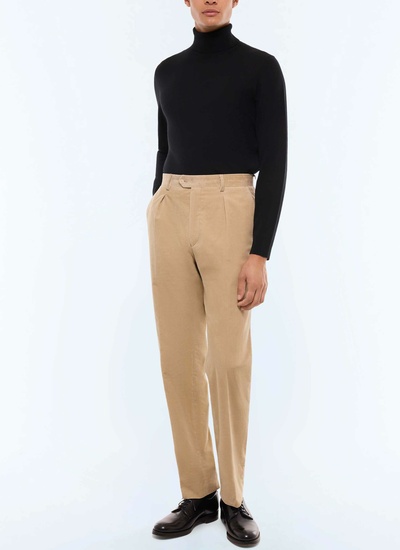 Men's trousers green certified corduroy Fursac - P3GALO-GX41-A008