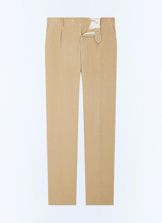 Men's green certified corduroy trousers Fursac - P3GALO-GX41-A008