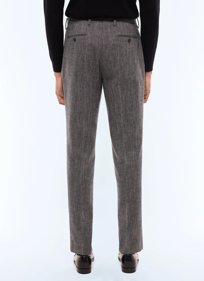 Men's virgin wool, cotton and linen serge trousers Fursac - P3ETAN-CX40-B022