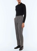 Slim fit herringbone pants in wool - P3ETAN-CX40-B022