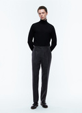 Straight leg pants in mottled wool - P3ELLO-EX09-B021