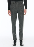 Virgin wool tweed fitted trousers - P3BATE-RP14-29