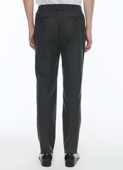 Men's blended virgin wool flannel trousers Fursac - P3CVOK-OC55-22