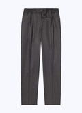 Wool flannel elasticated trousers - P3CVOK-OC55-22