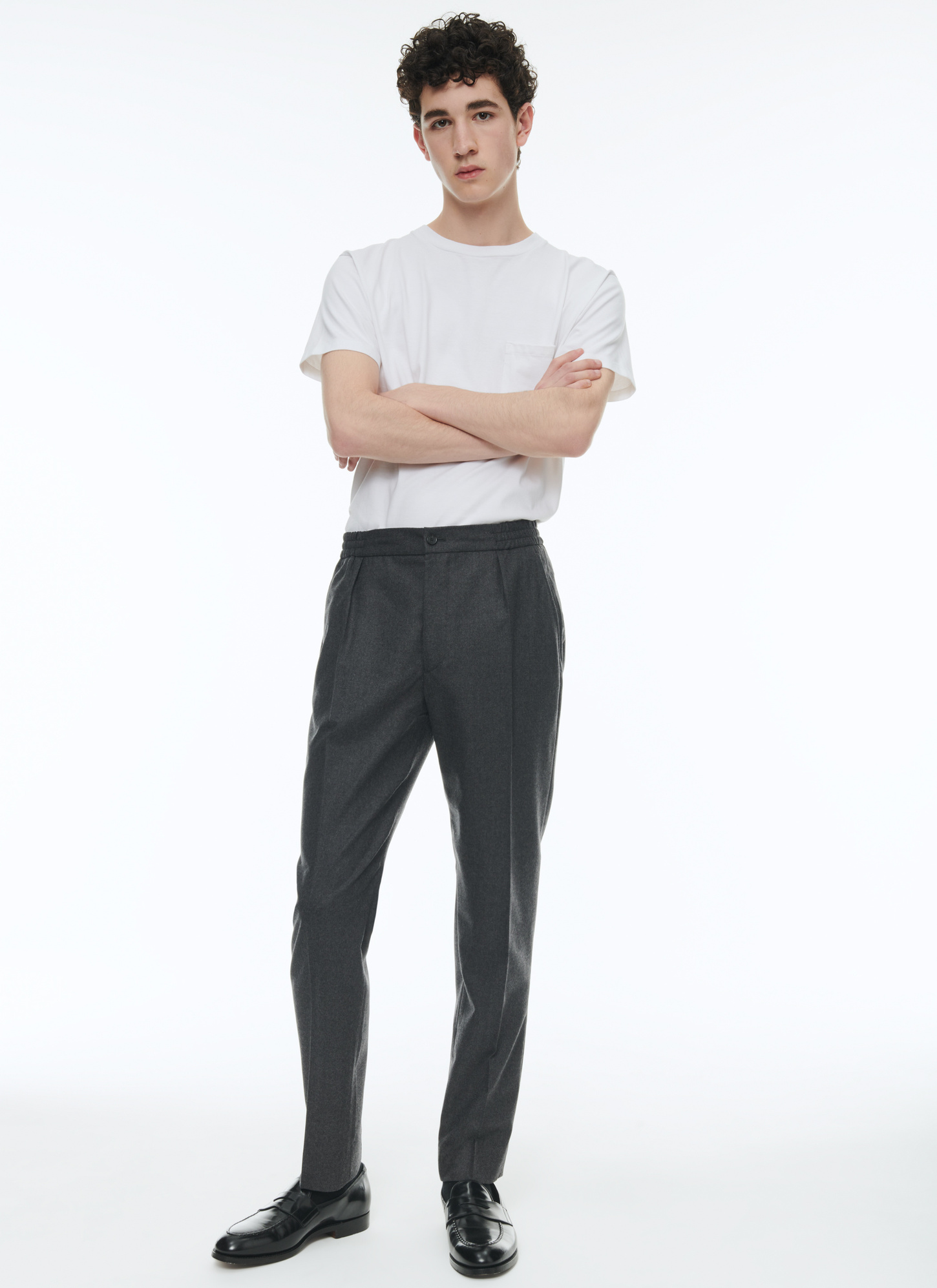 Men's grey trousers Fursac - P3CVOK-OC55-22