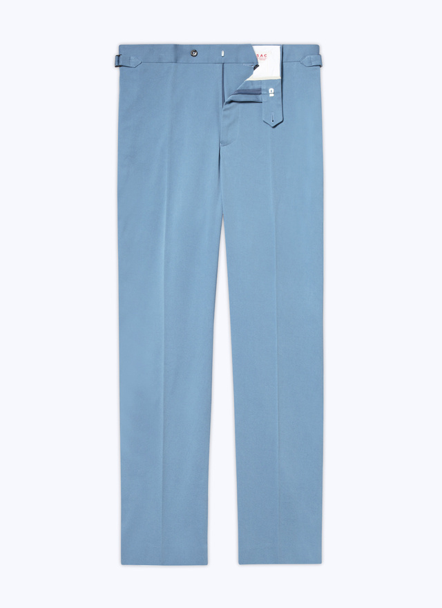 Men's blue, navy blue cotton and elastane gabardine trousers Fursac - 23EP3BXIN-VP14/37