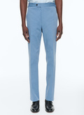 Blue cotton gabardine trousers - 23EP3BXIN-VP14/37