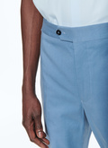 Blue cotton gabardine trousers - 23EP3BXIN-VP14/37