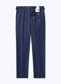 Wool flannel fitted trousers - P3AXIN-CC65-D029