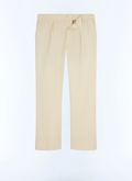 Cotton gabardine elasticated pants - P3CVOK-JP02-A004