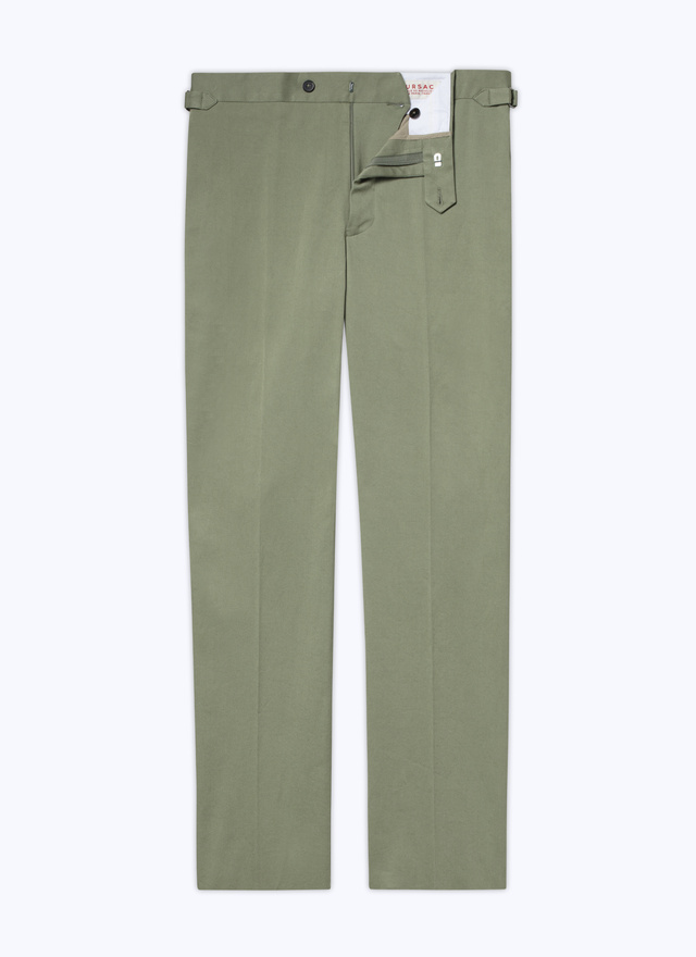Men's green cotton and elastane gabardine trousers Fursac - 23EP3BXIN-VP14/45