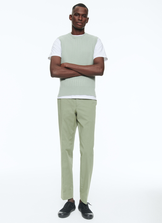 Men's lime green trousers Fursac - 23EP3BXIN-VP14/45