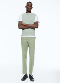 Organic cotton gabardine trousers - P3BXIN-VP14-45