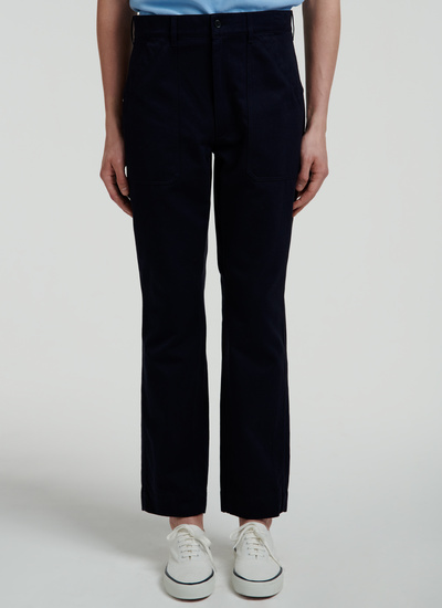 Men's trousers navy blue cotton Fursac - 22EP3VAGO-VP07/31