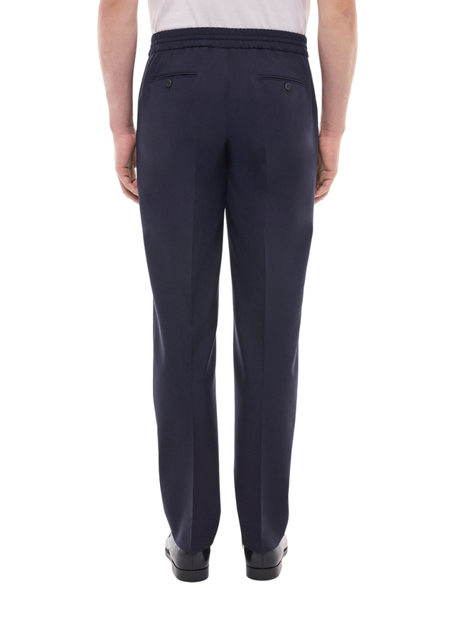 Men's trousers navy blue certified wool flannel Fursac - P3CVOK-EC29-D030