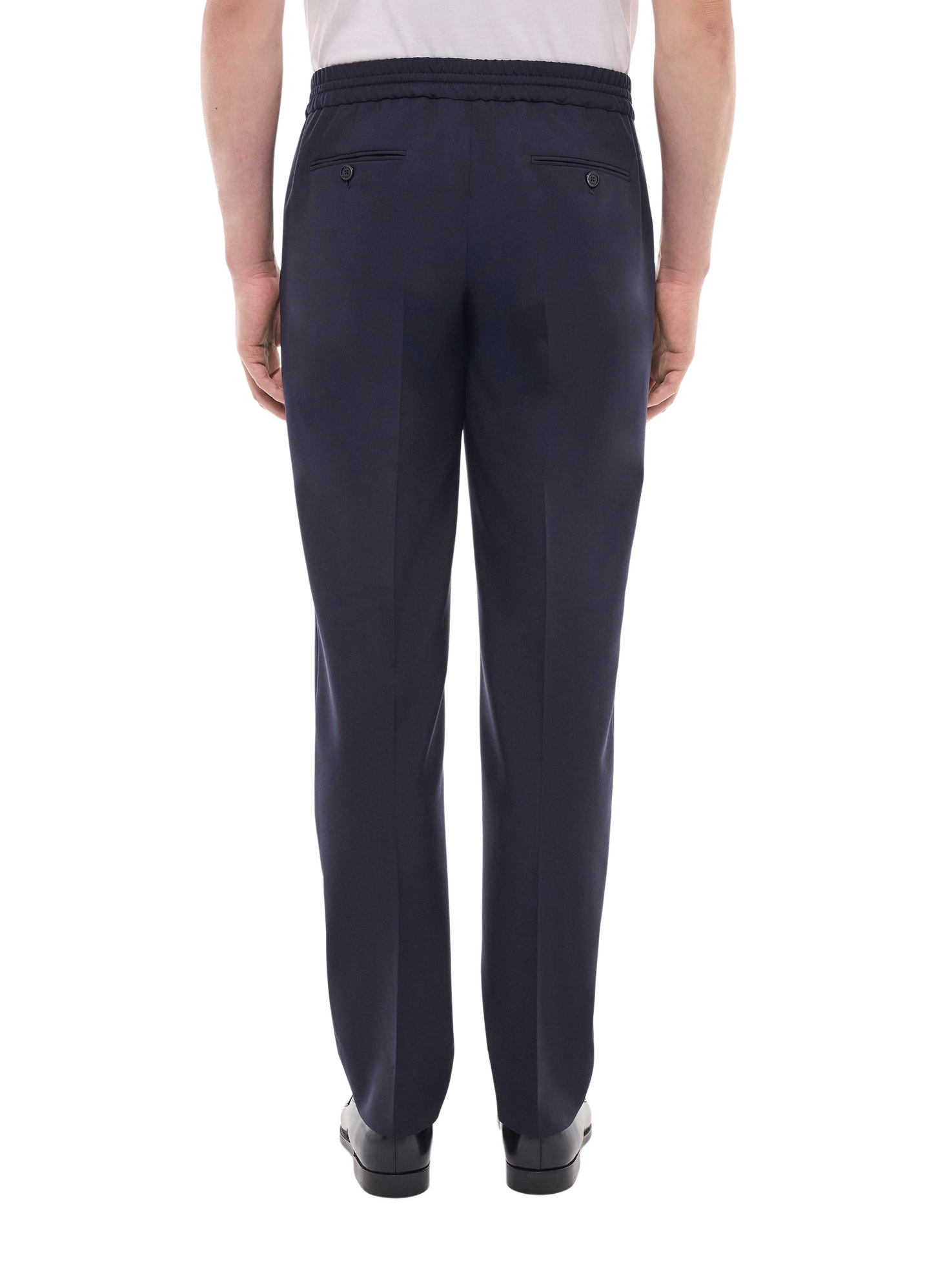 Men's trousers navy blue certified wool flannel Fursac - P3CVOK-EC29-D030